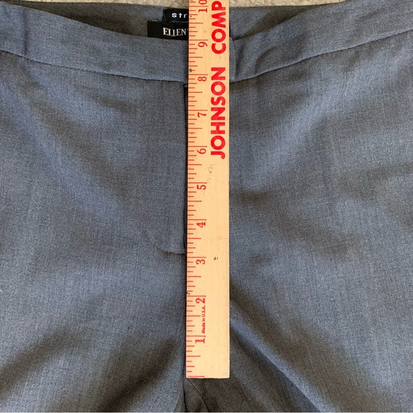 Ellen Tracy Stretch Straight Leg Trousers ~ Size 8 ~ Charcoal ~ Classic Workwear - Picture 6 of 14